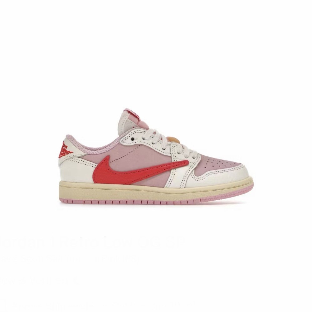 Jordan 1 Low Travis Scott Sail Tropical Pink Youth Size 3Y UK2.5/EU35 IQ7605-101