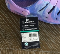 Rugged Shark Swivel Strap EVA Clogs Sandals Purple Unisex Toddler Size 10