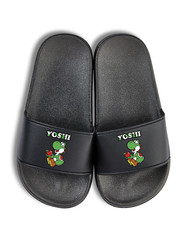 Kids Yoshi sandals flip-flops print logo slogan gaming retro for gamblers
