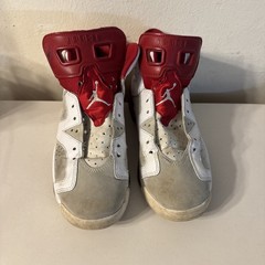 Jordan Air Jordan 6 Retro Maroon High Top White Red Sneakers Sz 6Y