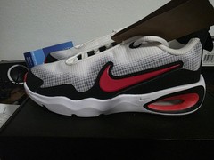 Nike Air Max Nova GS White University Red Black Unisex Kids US 4Y FN4446-100