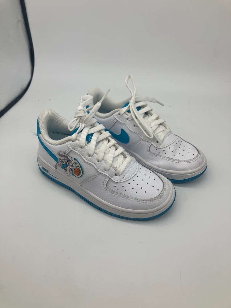 Nike Air Force 1 Hare Bugs Lola Bunny Space Jam Little Kids Girl’s Shoes 12 C