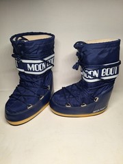 The Original Moon Boot Kid’s Size 10/12.5 Teal Retro Vintage Winter Blue