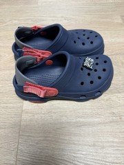 Crocs Kids Classic All Terrain Clogs Navy Red Gray J1 Youth 1