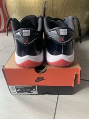Air Jordan 11 Retro Low (GS) Size 4.5y Black And Red FV5121 006