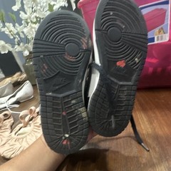 Nike Dunk Low Black/White Leather Low Top Sneakers Kids US 12C CW1588-100