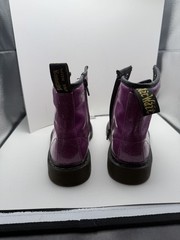 Dr Doc Martens 1460J Combat Boots Youth Size US 5L/4M Purple Glitter No Laces