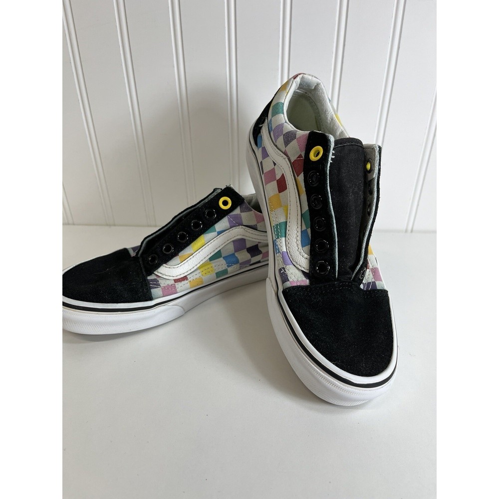 Vans Old Skool „Off the Wall“Checkerboard Low top lace up Shoe Unisex Boy5-G6.5
