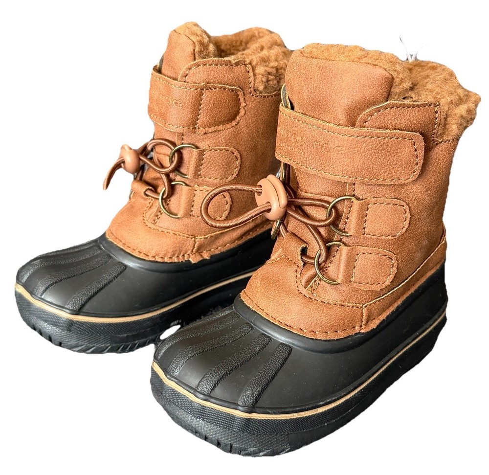 LONDON FOG Oxford Toddler Cold Weather Snow Boot Brown Size 6 NWOB