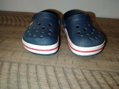 Baby Crocs Size 6 Navy Blue Red White
