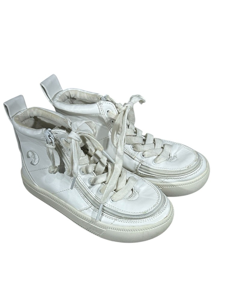 Billy Classic White Lace Full Zip Hightop Sneaker Kids Size 12