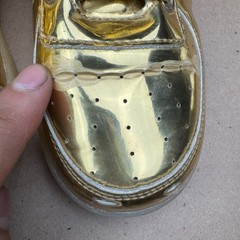 Kids Metallic Gold Light-Up High Top Sneakers Size 5 US (EU 37) LED Rechargeable