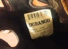 Boys Durango Boots Green Brown Size 5 1/2