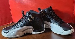 Air Jordan 12 Playoffs White Black Sneakers Size 5.5Y / 7W Shoes 153265-006