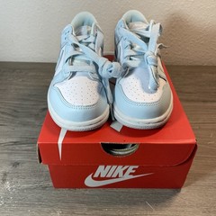 Nike Dunk Low PS Glacier Blue White Toddler Kids Size 12C Shoes FB9108-105 NIB