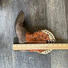 Ariat Pete Kids Western Boots Size 2 Wide Square Toe Orange Tan Leather 10015393