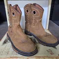 Size 7m Rocky Kids Old Town Pull On Boots 7″ Tan Youth Leather