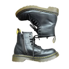 Dr. Martens Junior 1460 Side Zipper Leather Boots Size 1
