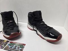 Air Jordan 11 Retro Bred 2012 Black Varsity Red White Sz-6.5y 378038-010