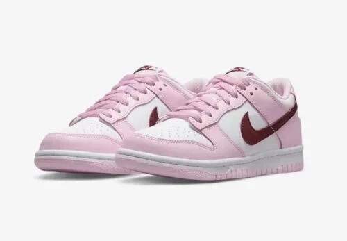 Nike Dunk Low Pink Foam Red White CW1590-601 GS Size 4Y