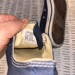 Converse All Star Chuck Taylor Low Top Navy Canvas Youth Shoes Size 3 3J237