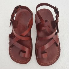 Camel quality handmade leather Holy Land sandals for boys & girls US11/EU28/UK10