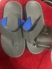 Fitory Flip Flops 9/10 Kids BoysGray