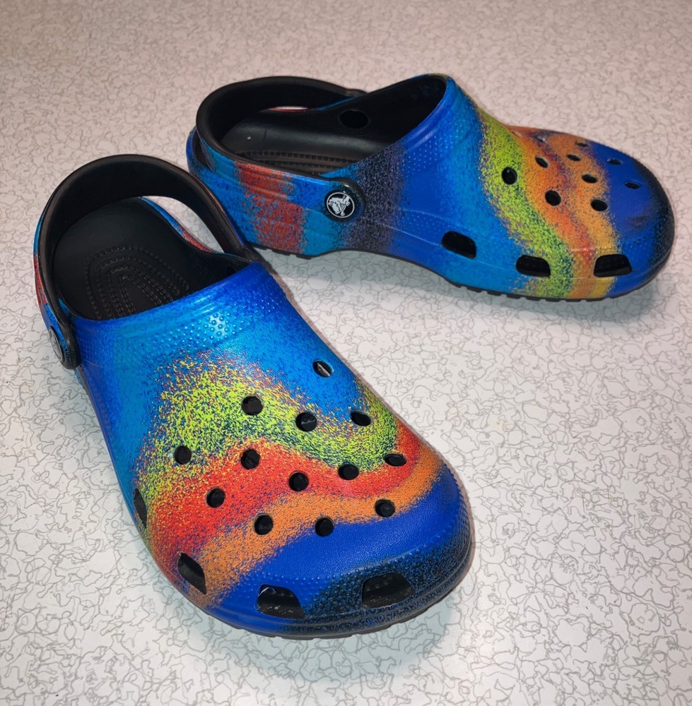 CROCS Blue and Yellow Sandals Vibrant
