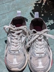 Reebok Unisex Kids Mesh Low Top Lace-Up Sneakers Silver/White/Pink US 1