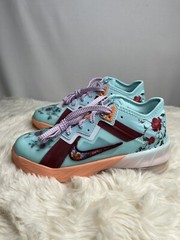 Nike Mimi Plange x LeBron 18 Low GS Daughters Blue Sneakers Kids 4.5Y