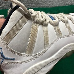 Air Jordan 11 Retro BP 2014 Sneaker Shoes 378039-117 White Blue 1Y