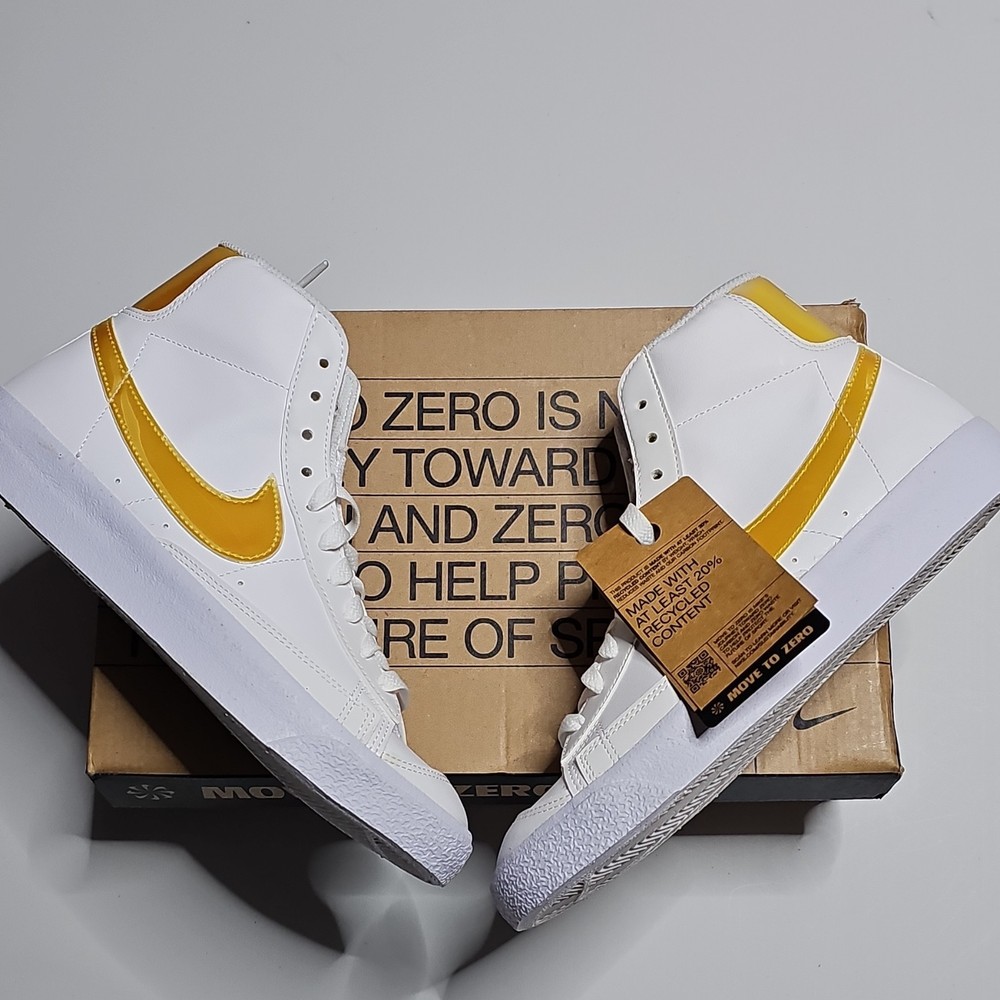 Nike Blazer Mid NN GS KWE White Orange High Top Youth Sneakers 7Y FJ4670-100