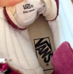 VANS High Top Shoes Maroon Suede/ Canvas Lace Up & Zip Back Kids Size 12.5