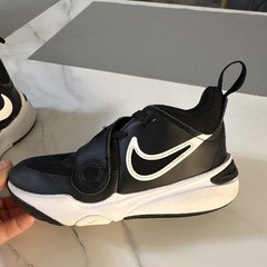 Nike Black/White Hook & Loop Sneakers US 12C Mesh Low Top DV8994-002