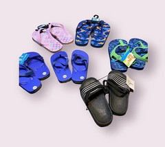 Assorted 6 Pack Flip Flops Toddler Boys 5/6, 7 & 9/10, Boys 11/12, Girls 11/12