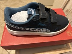 NIB Puma Smash 3.0 Icy Monster Little Kid Sneakers Navy Blue 3.5C 397989-02
