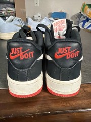 Nike Air Force 1 Low Just Do It Black White Red GS Youth Size 4Y AQ9476-001