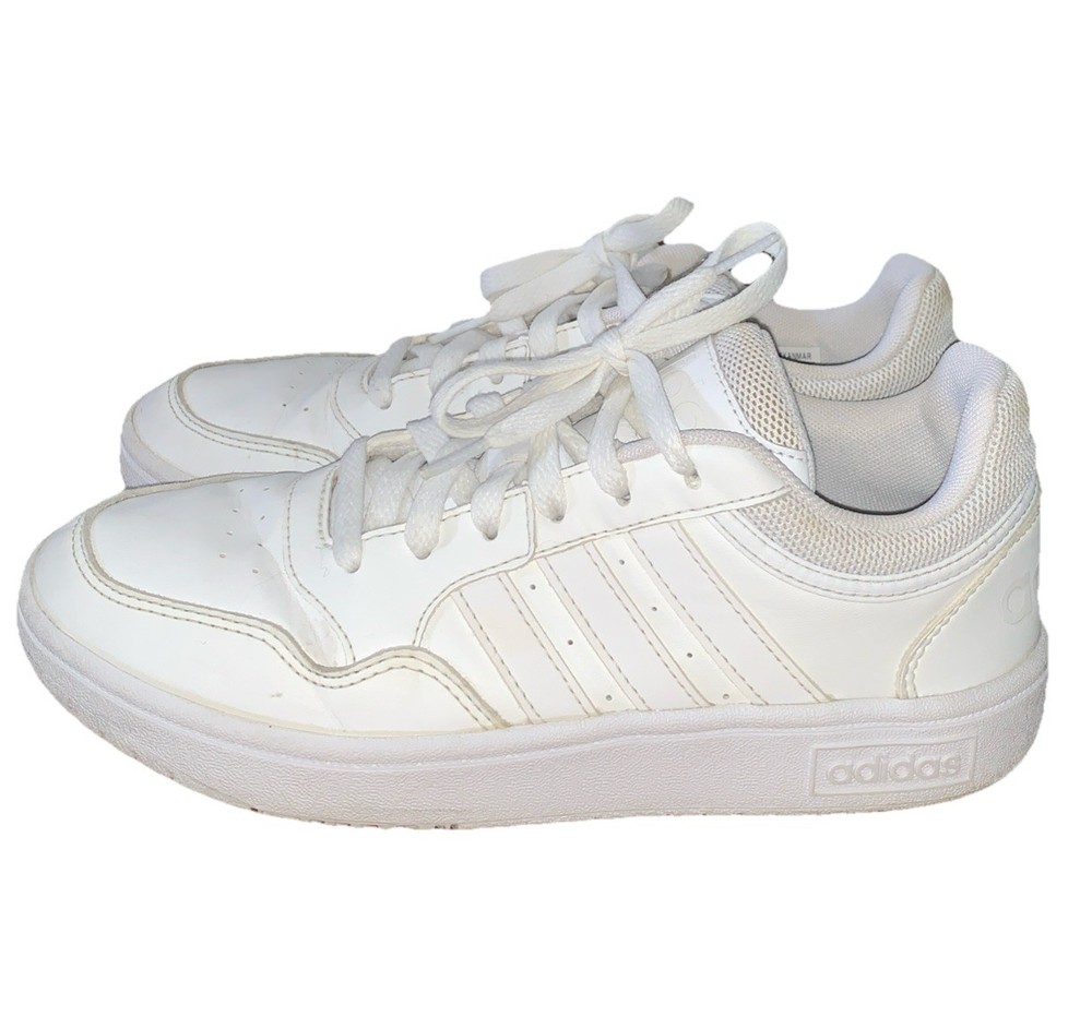 Adidas Hoops 3.0 Cloud White Dash Big Kids Youth 4 Athletic Basketball Sneakers