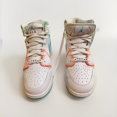 Air Jordan 1 Mid SE GS White Washed Teal Rush Pink DM6218-100 Size 7Y/ Wmns 8.5