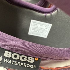 Bogs Waterproof Boots Youth Size 5 Purple Winter Snow Rain Rubber Gently Used