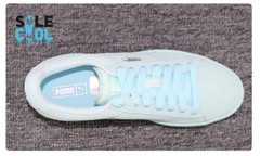 Puma Suede Shoes Youth Blue Low Top Lace Up Sneakers Casual 355110-54