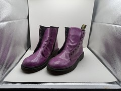 Dr Doc Martens 1460J Combat Boots Youth Size US 5L/4M Purple Glitter No Laces