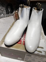 Kid’s Bone White Ankle Youth Boots Botin Charro US 13 1/2 Mex 20 1/2 western