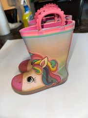 Unicorn Rainbow Rain Boots size US 9/10