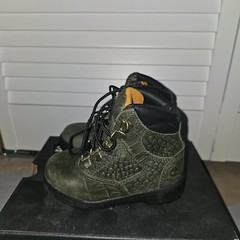 Timberland Crocodylian 6” Green Croc Leather Limited Field Boots Toddler Size 8