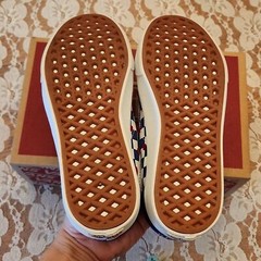 Vans Comfycush Old Skool Autism Awareness Childrens Shoes size 3 Hearts Blue Van