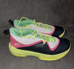 Under Armour Curry Shoes Youth Size 7Y White Pink Basketball SC30 3023918-102