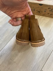 New! Cienta 1052065.21 Tan Brown Suede Zipper Boots Kids EU 22/US 6 M Leather