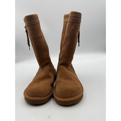 UGG Australia Kids 1005396K Chestnut Suede Tall Charm Boots Size 2 Kids