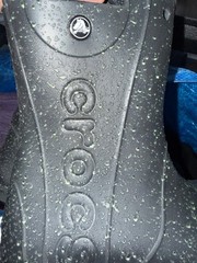 Crocs Handle It Rain Boots Black Glow in the Dark Sz 2